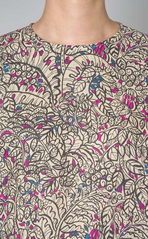 ボタニカルオーバータックドレス