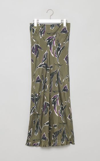 フラワープリントロングスカート