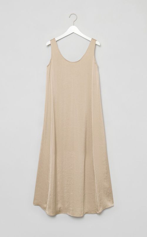 クラッシュサテンワンピース