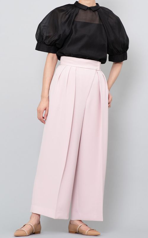 オーガンジーパフスリーブブラウス