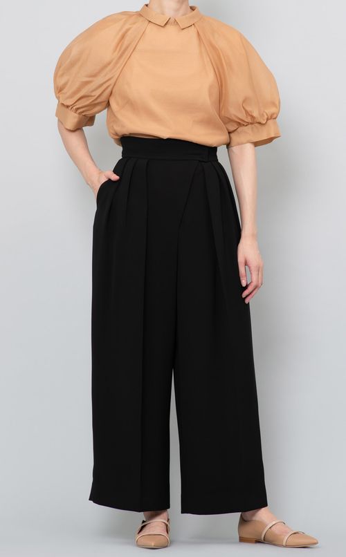 オーガンジーパフスリーブブラウス