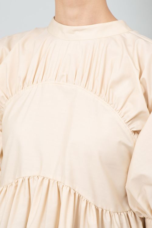 バックリボンロングブラウス