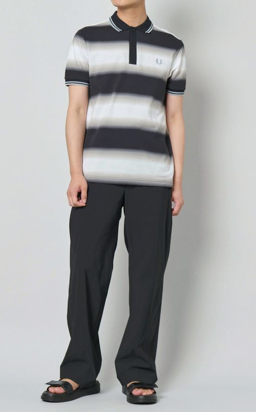 グラデーションボーダーポロシャツ