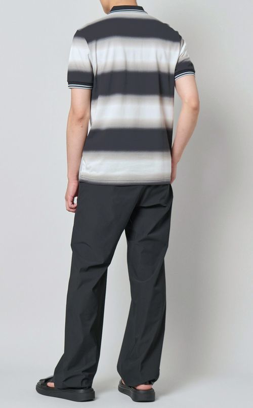 グラデーションボーダーポロシャツ