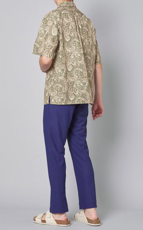 ロンシャンプリントオープンカラーシャツ