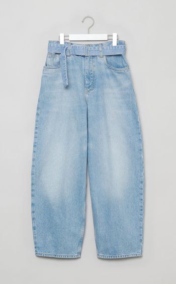 ウォッシュドデニムワイドパンツ