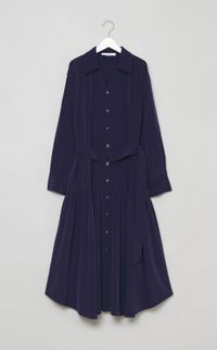 ギャザーロングシャツワンピース