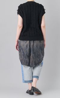 コットンカシミヤフリンジベスト