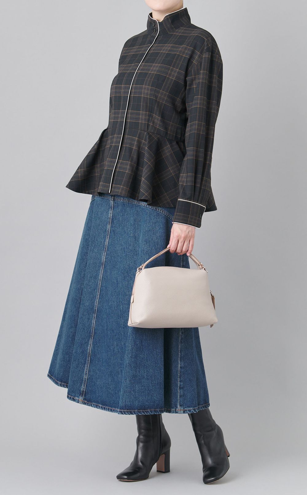 ALIFAショルダー付レザーミニバッグ