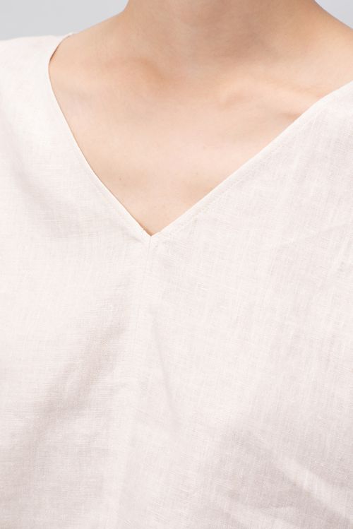 リネンVネックプルオーバー