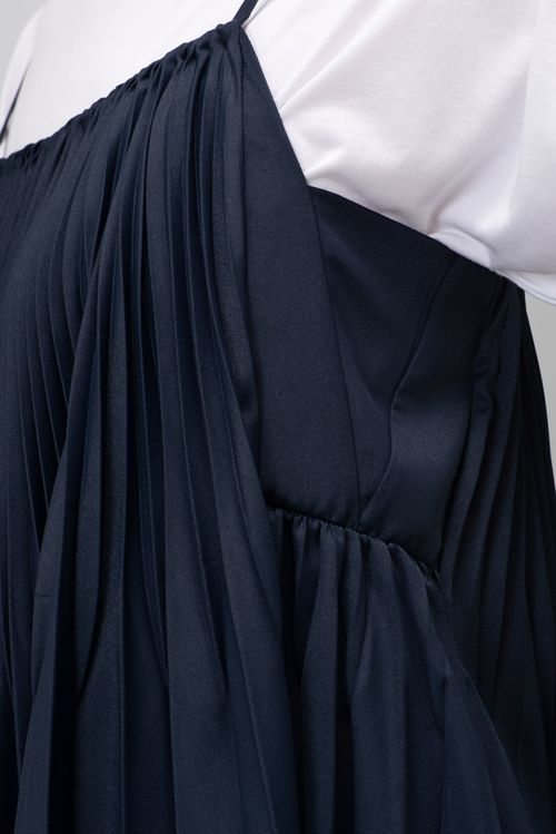 切替プリーツキャミソール