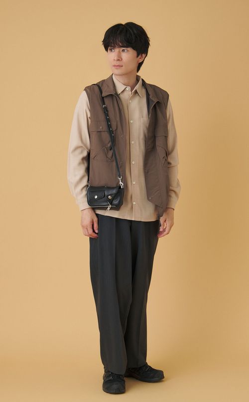 サマーウールコクーンワイドパンツ