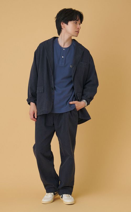 《手洗い可》カノコヘンリーネックTシャツ