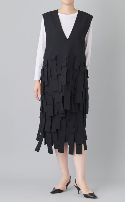 フリンジ Iラインスカート