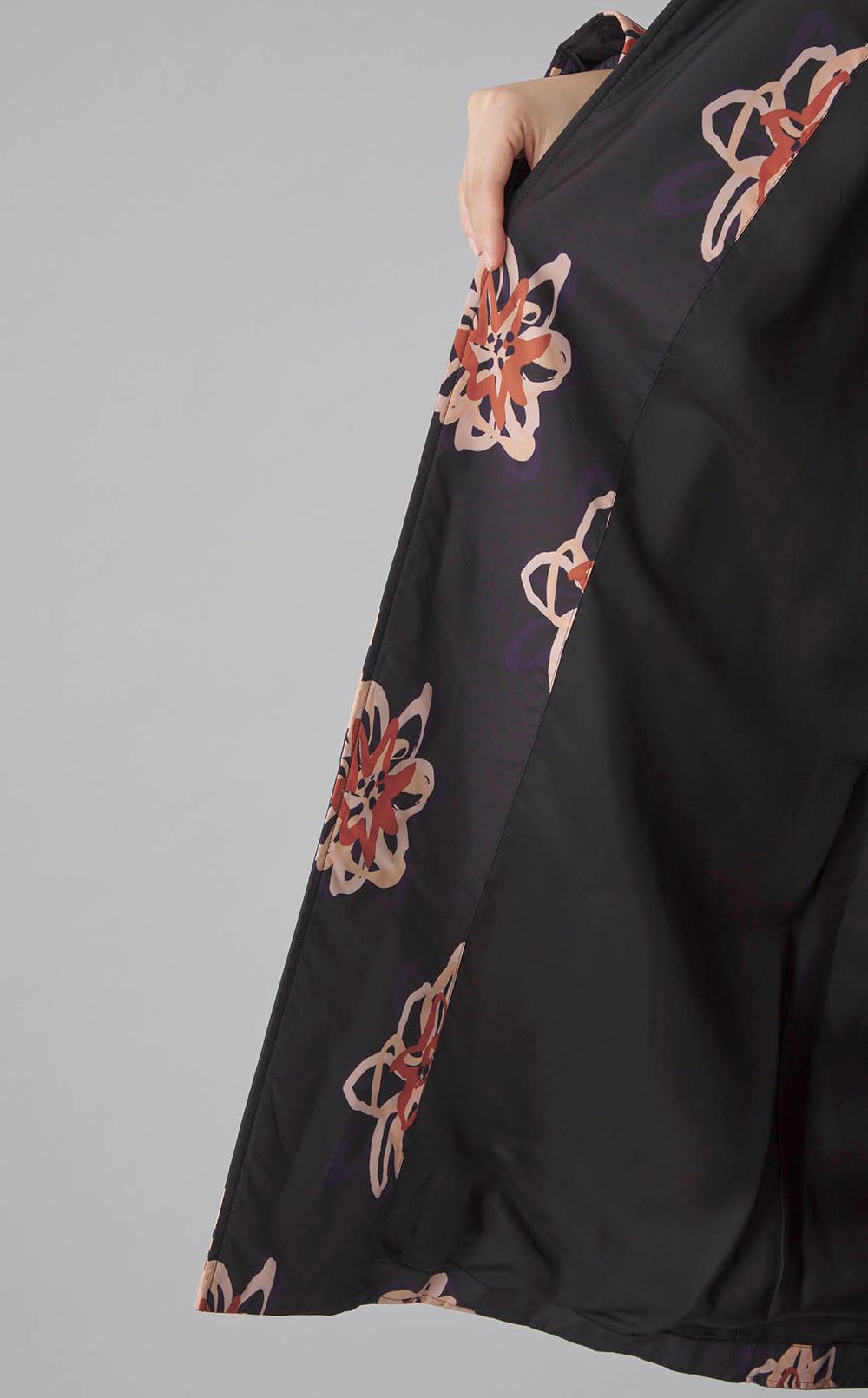 フラワープリントステンカラーコート