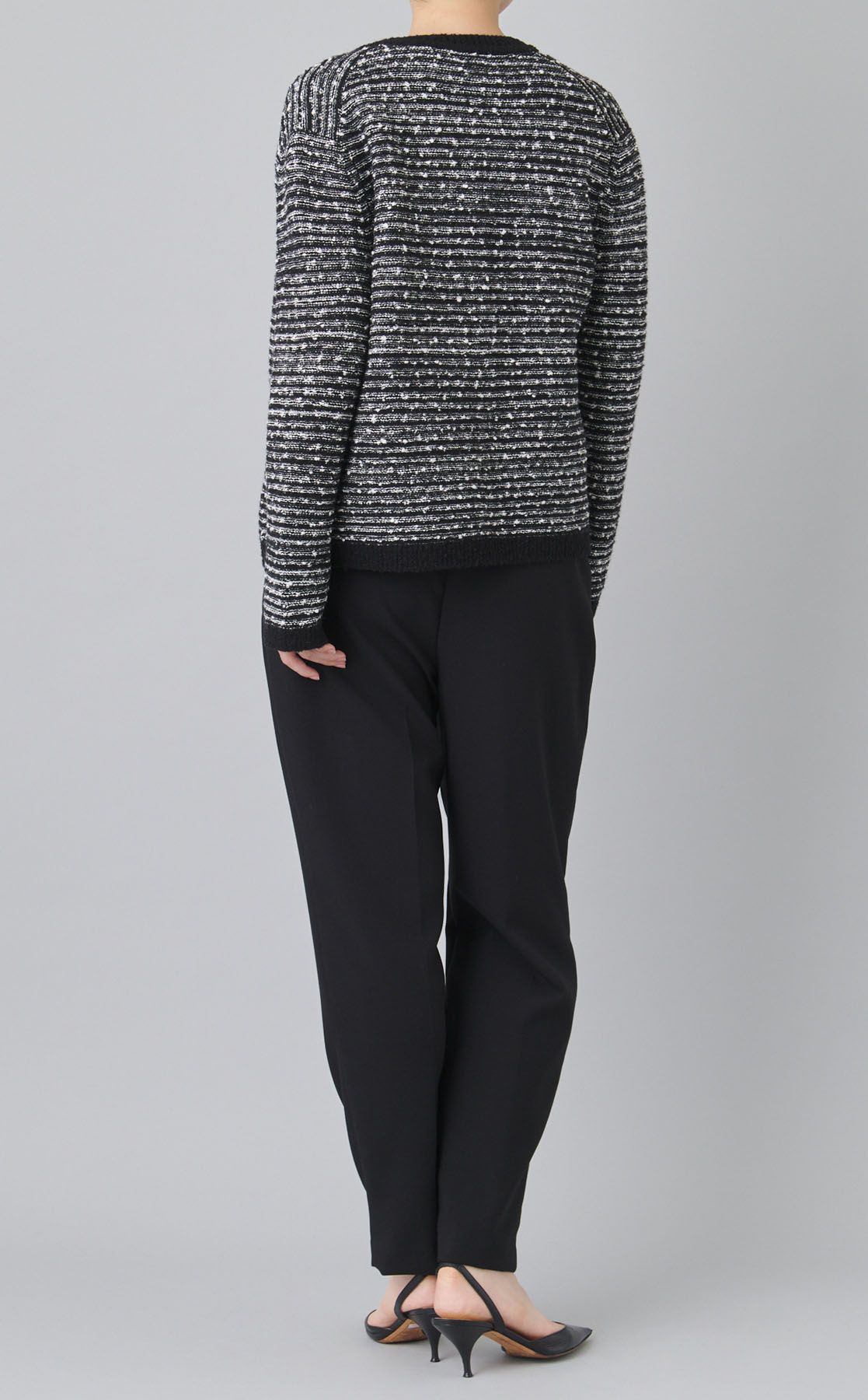 Theory luxe｜ツイード調Vネックカーディガン