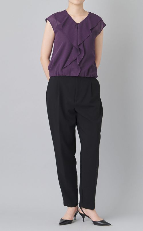 ウールボイルフリルブラウス