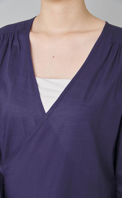 スモッキングラップワンピース