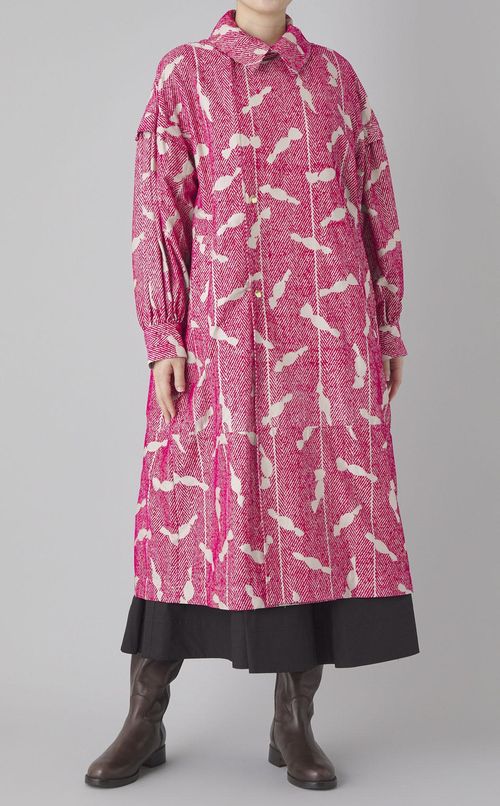 キャンディプリントロングコート