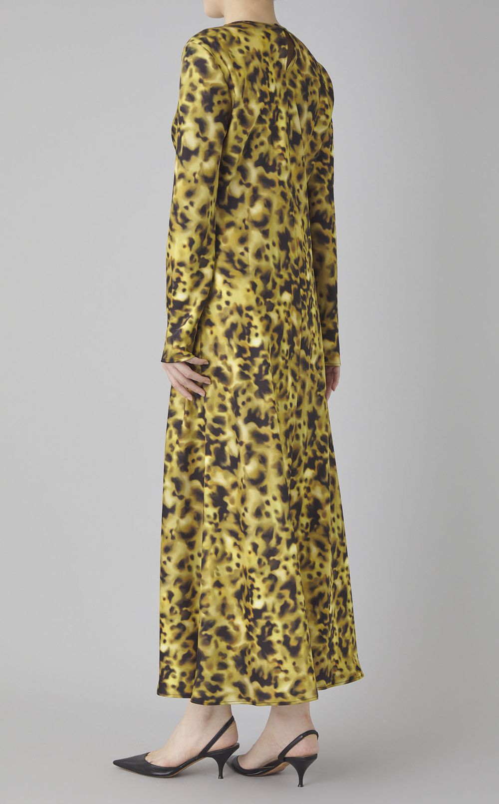 スポットプリントロングワンピース