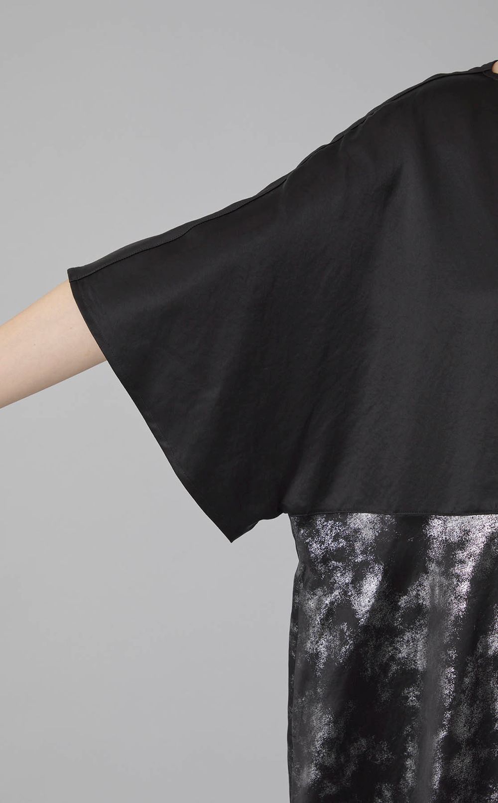 プリントドレープボリュームワンピース