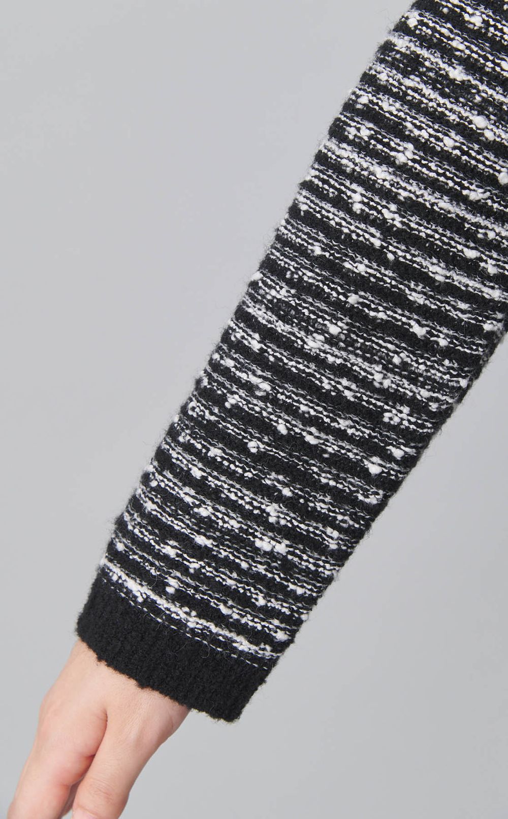 ツイード調Vネックカーディガン