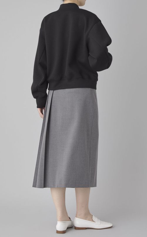 ボリュームスリーブジップアップブルゾン