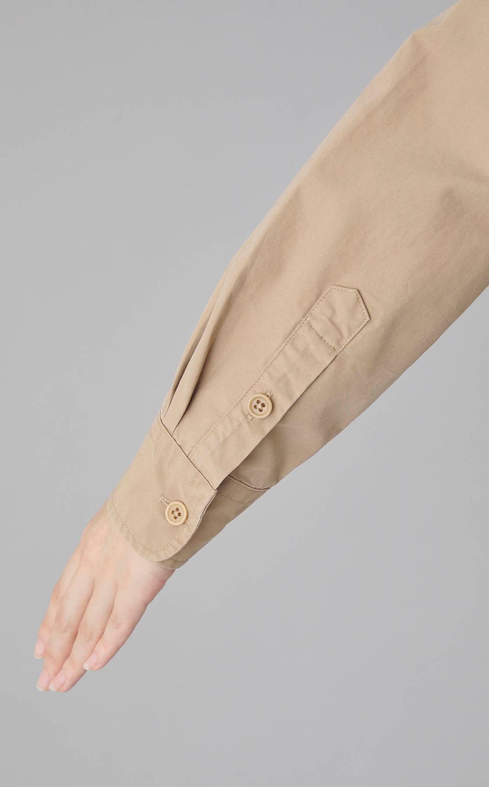 ベルト付きツイルシャツワンピース