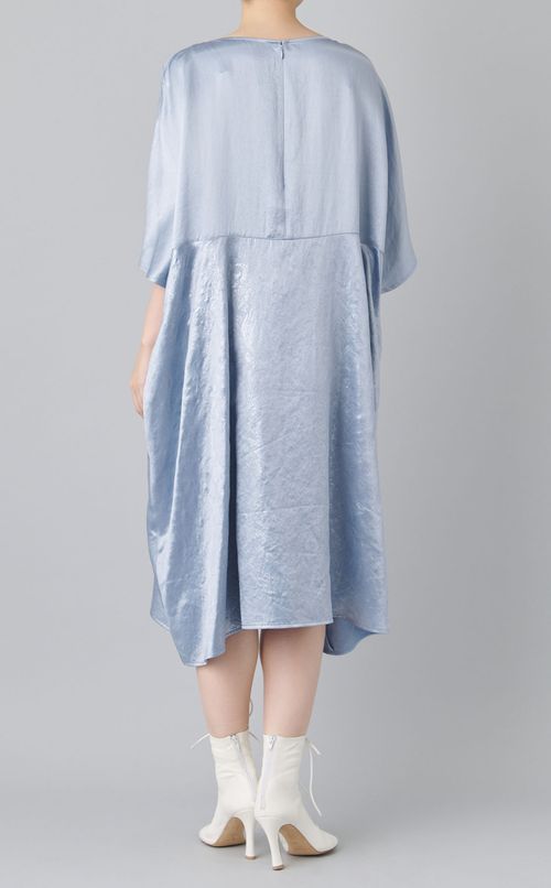 プリントドレープボリュームワンピース