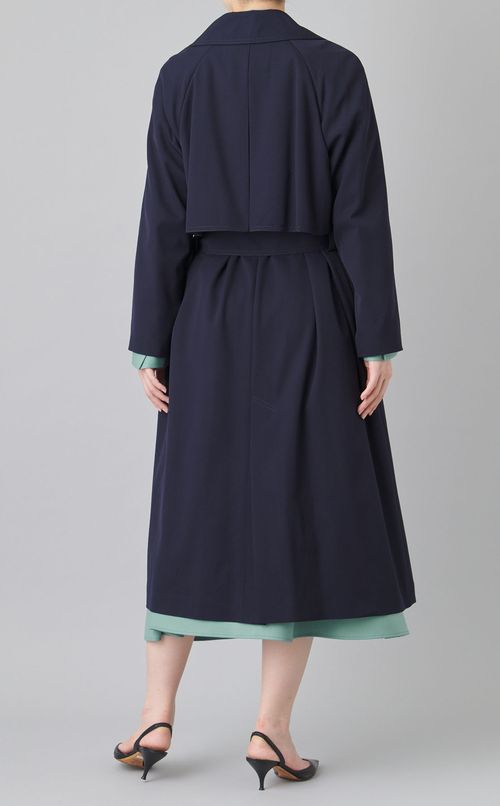 ウールギャバジンガウンコート