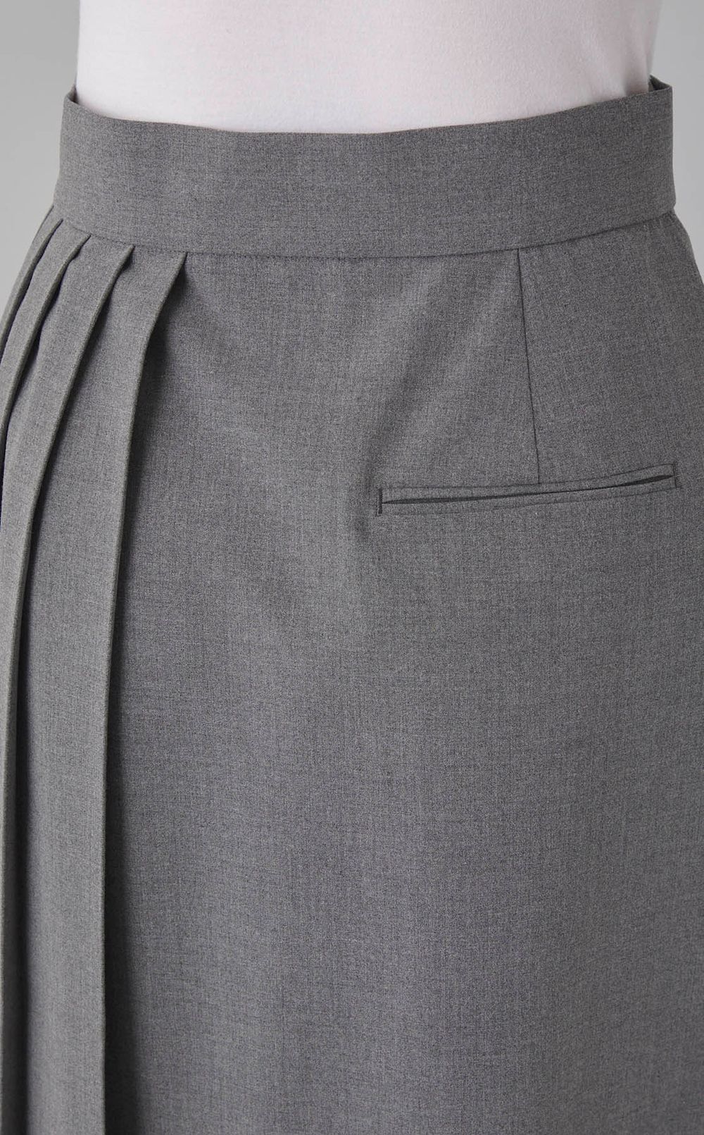 ウールライクアシンメトリープリーツスカート