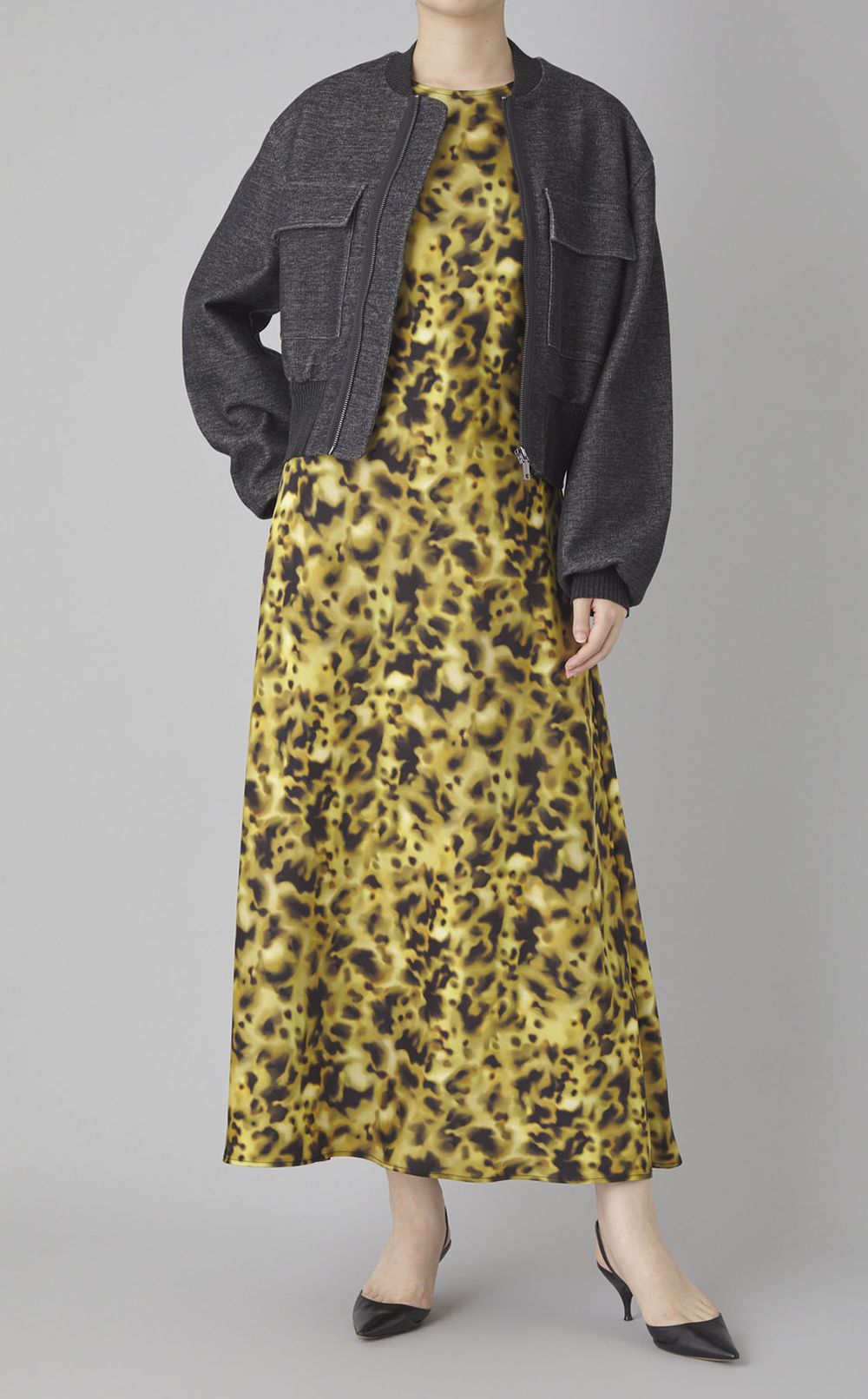 コットンストレッチジップアップブルゾン