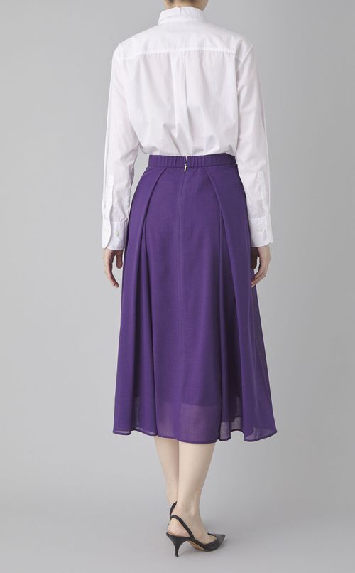 ウールボイルタックフレアスカート