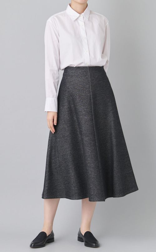 コットンストレッチフレアスカー卜