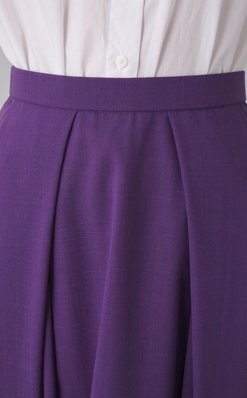 ウールボイルタックフレアスカート