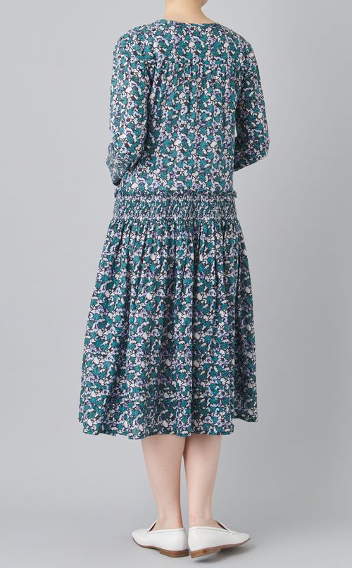 フラワースモッキングラップワンピース