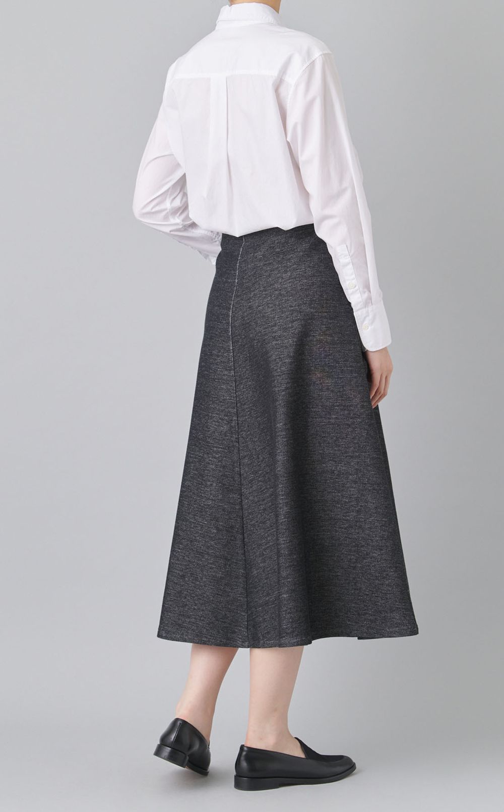 コットンストレッチフレアスカー卜