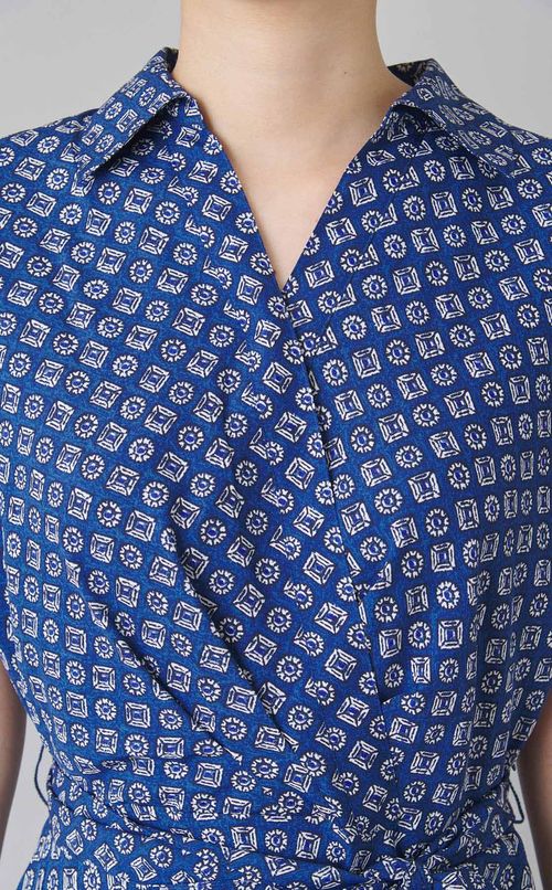 プリントウエストマークワンピース