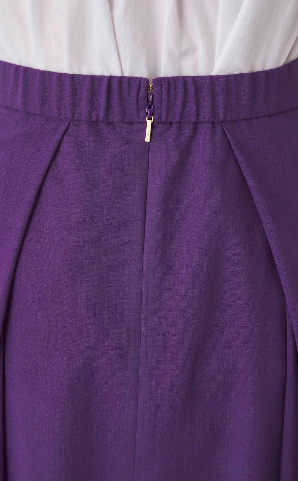 ウールボイルタックフレアスカート