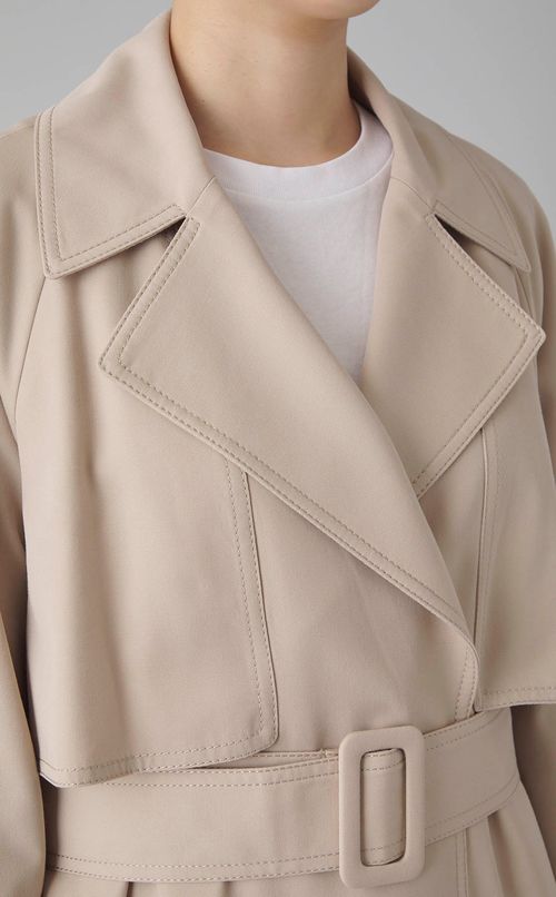 ウールギャバジンガウンコート