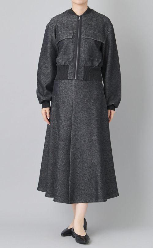 コットンストレッチフレアスカー卜