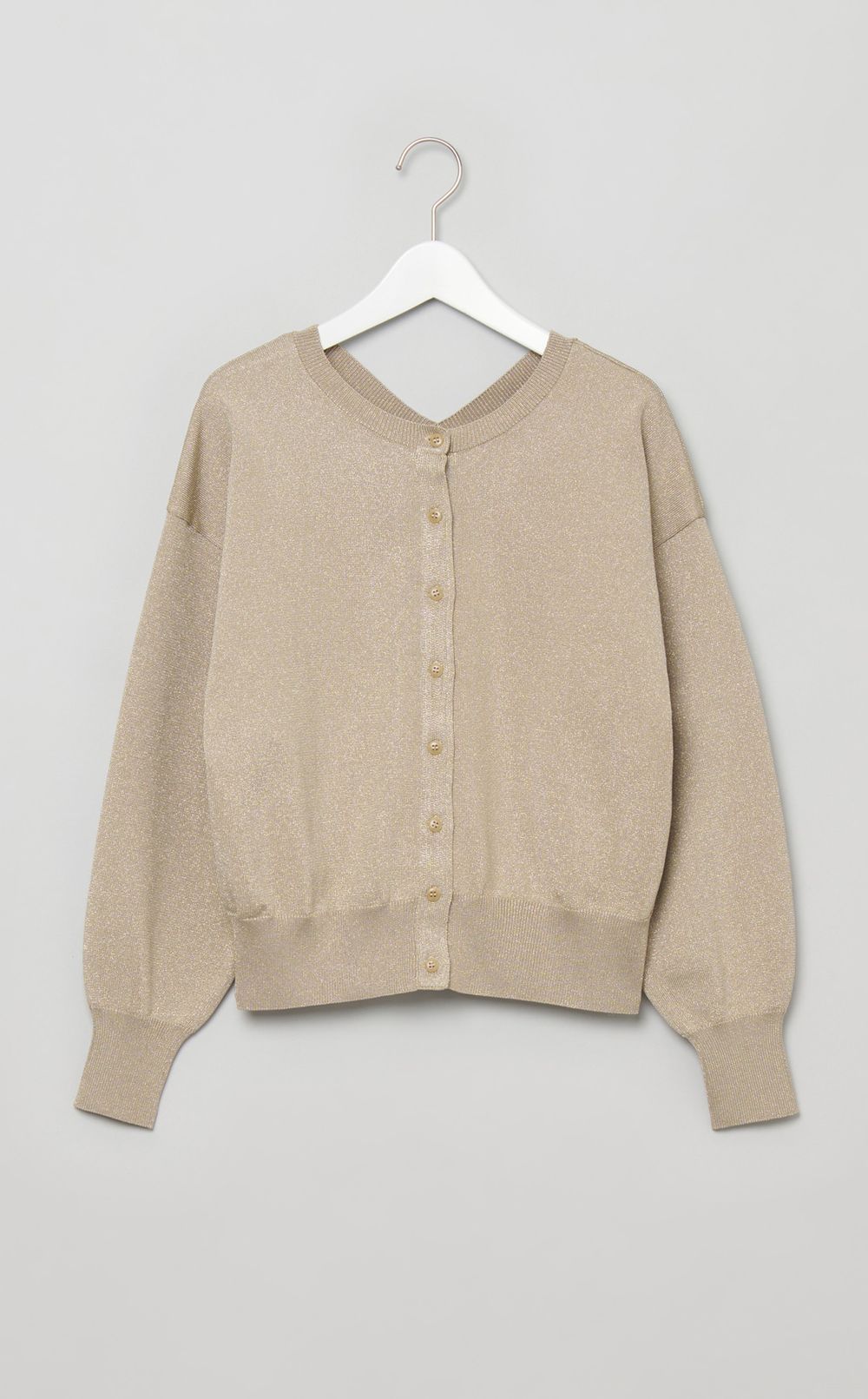 2wayラメ天竺ニットカーディガン