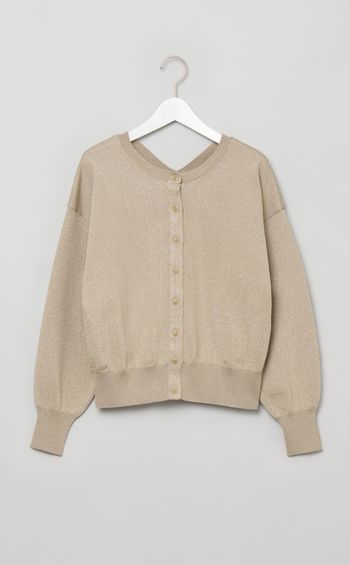 2wayラメ天竺ニットカーディガン