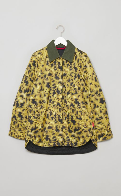 スポットプリントキルテッドブルゾン