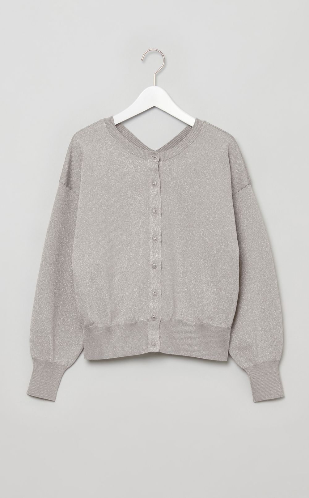 2wayラメ天竺ニットカーディガン