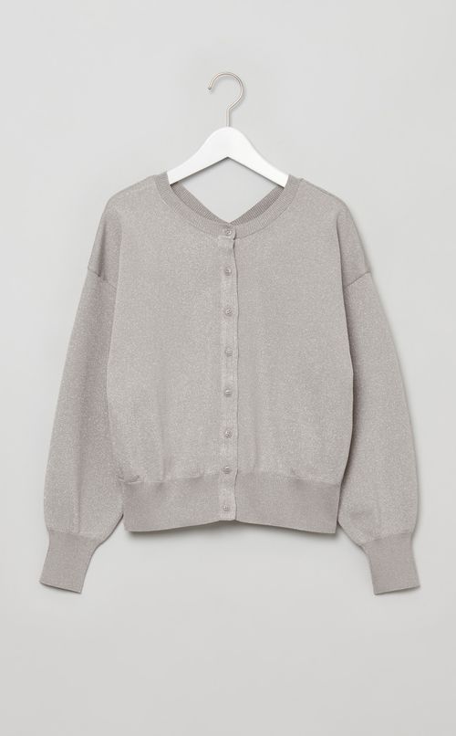 2wayラメ天竺ニットカーディガン