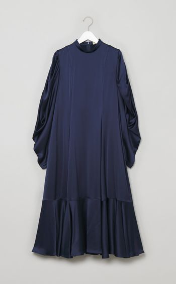 ハイネックギャザースリーブワンピース