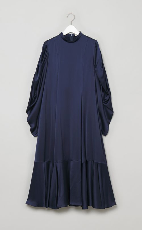 ハイネックギャザースリーブワンピース