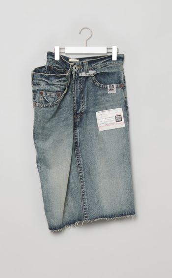 レイヤードデニムスカート