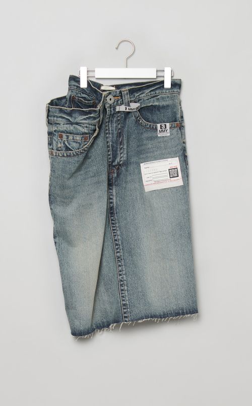 レイヤードデニムスカート